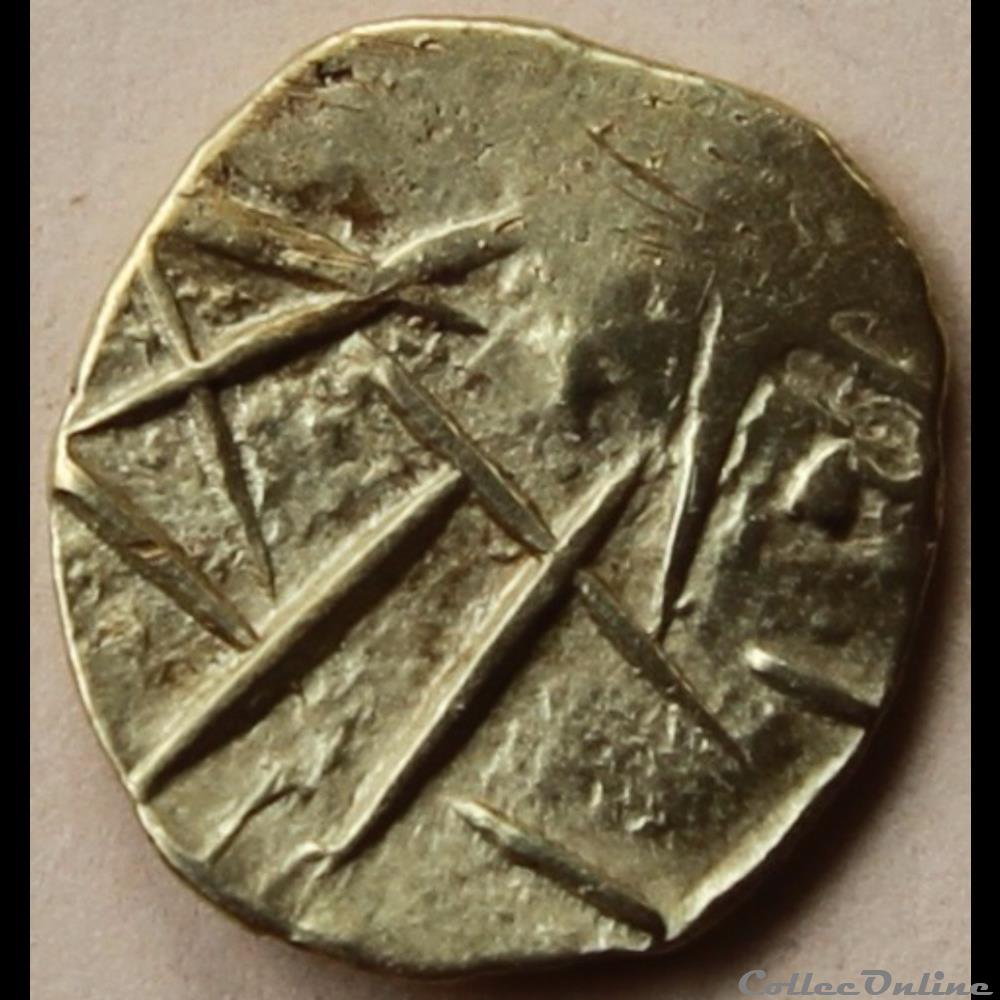 Série 13 DT 97 Quart de statère aux lignes entremêlées monnaie antique gauloise serie 13 dt 97 quart de statere aux lignes entremelees
