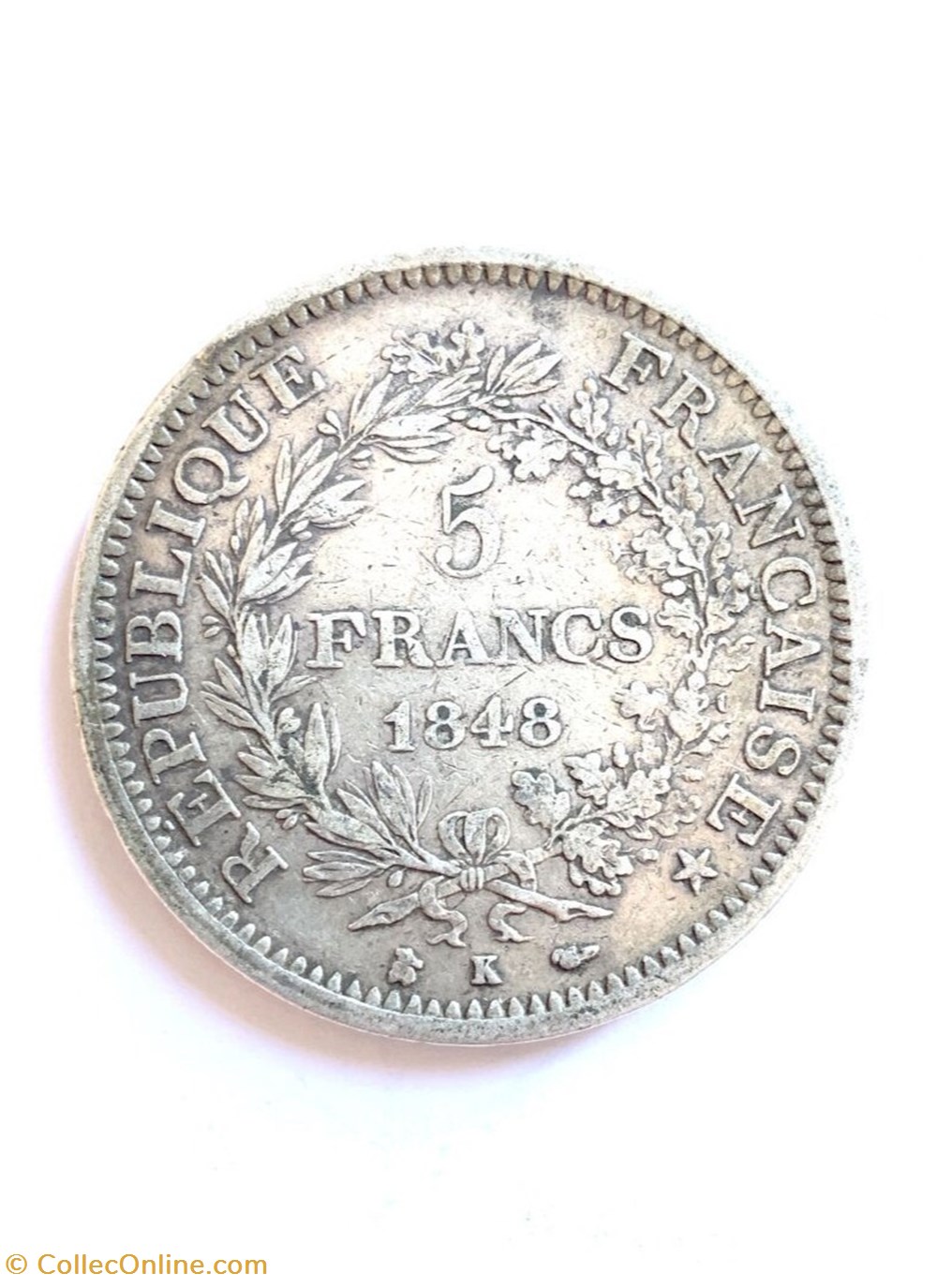 IIE RÉPUBLIQUE, 5 FRANCS HERCULE, 1848 BORDEAUX monnaies monde france iie republique 5 francs hercule 1848 bordeaux
