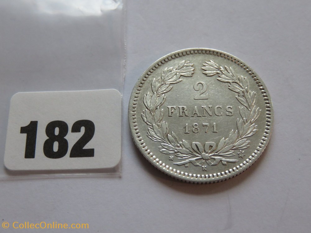 2 francs Cérès IIIe République, avec légende monnaies monde france 2 francs ceres iiie republique avec legende