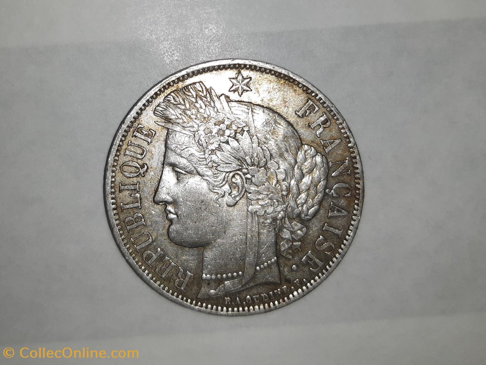 5 francs Cérès - de 1870 monnaies monde france 5 francs ceres de 1870