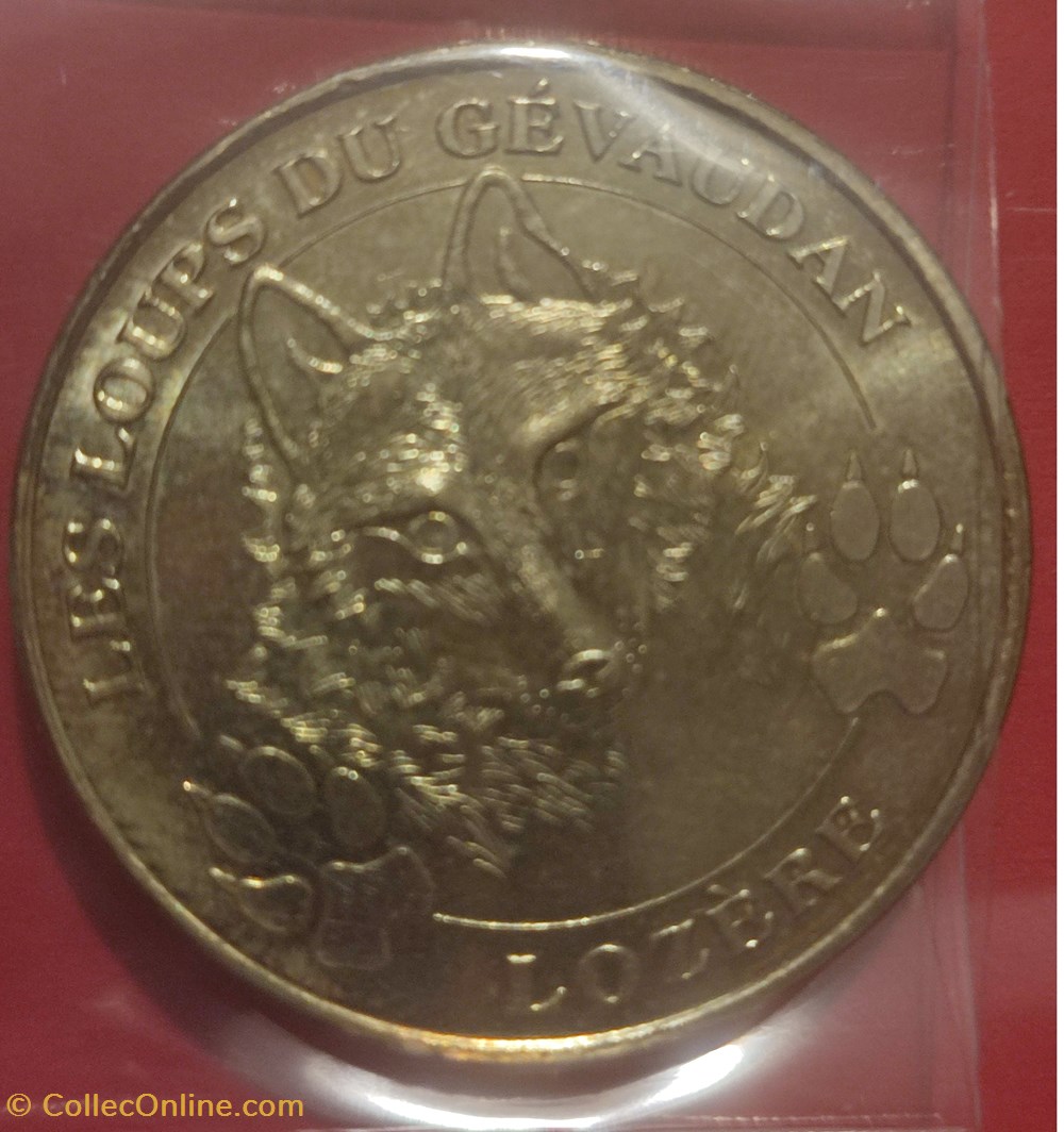 Les loups du Gévaudan / Lozère medailles les loups du gevaudan lozere