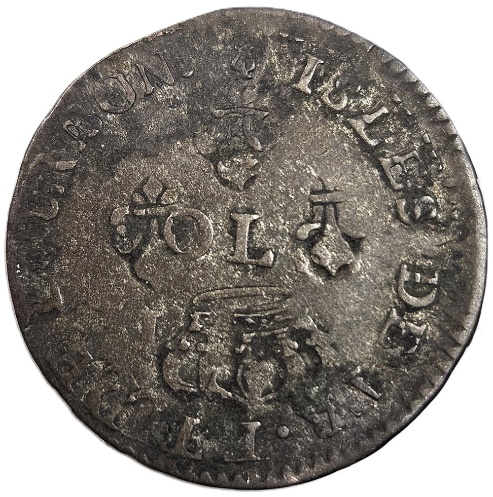 3 Sols - Isles de France et de Bourbon (1649-1806) - Louis XVI ( 1774-92) - 1779 - Paris - fautée 3 monnaies colonies francaises 3 sols isles de france et de bourbon 1649 1806 louis xvi 1774 92 1779 paris fautee