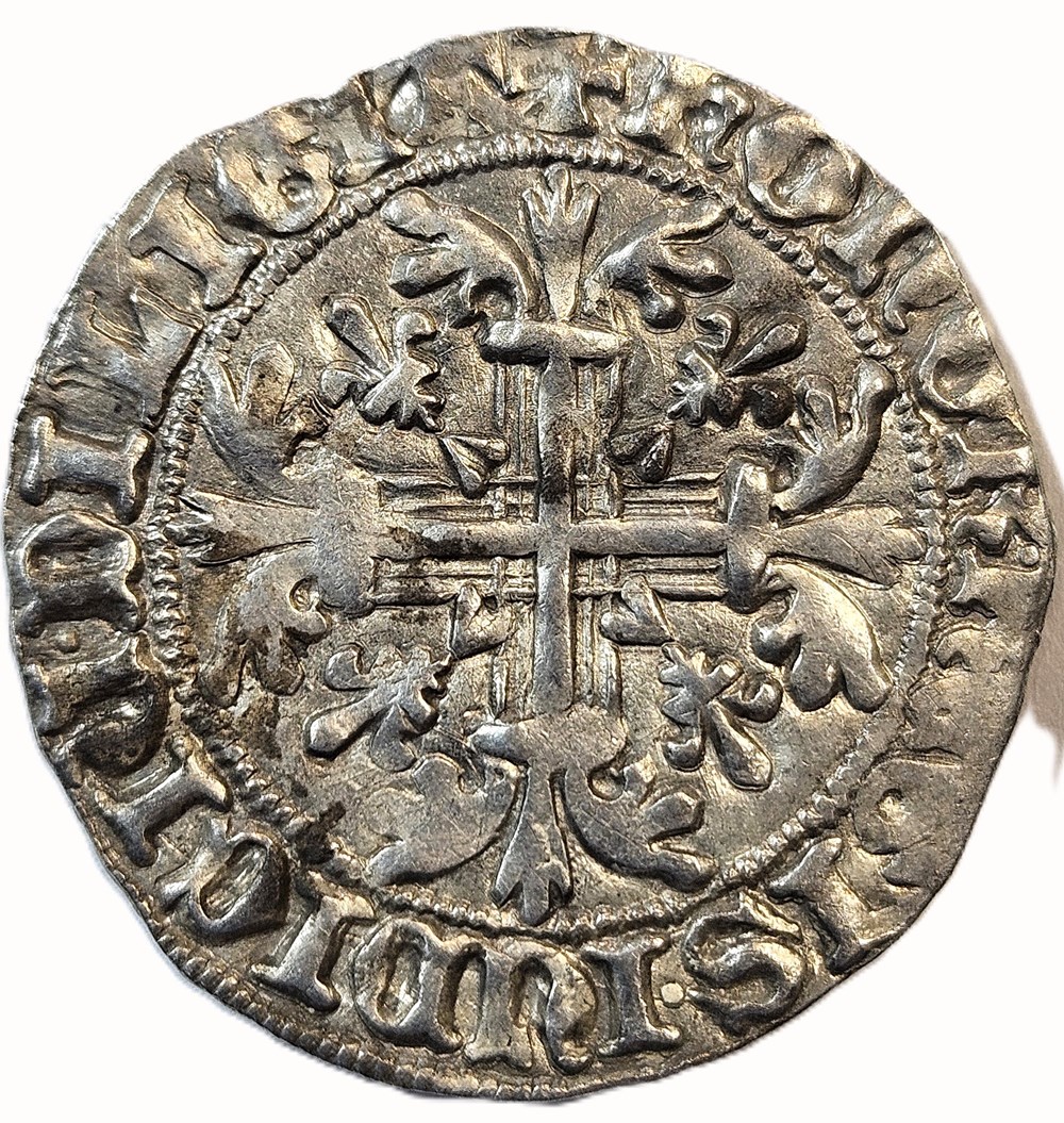 1 Gigliato - Roberto d'Angio - nd (1309 -43) monnaies europe medievale royaume de naples 1 gigliato roberto angio nd 1309 43