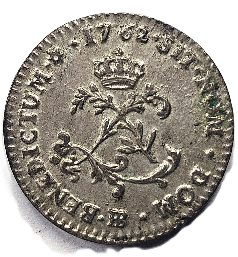 monnaies colonies francaises 2 sols de billon aux 2 l couronnes louis xv 1715 74 1762 strasbourg