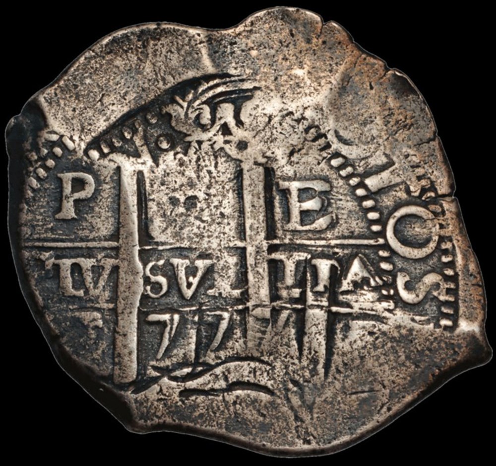Potosi - Carlos II - 8 reales - 1677 - E monnaies colonies espagnoles potosi carlos ii 8 reales 1677 e