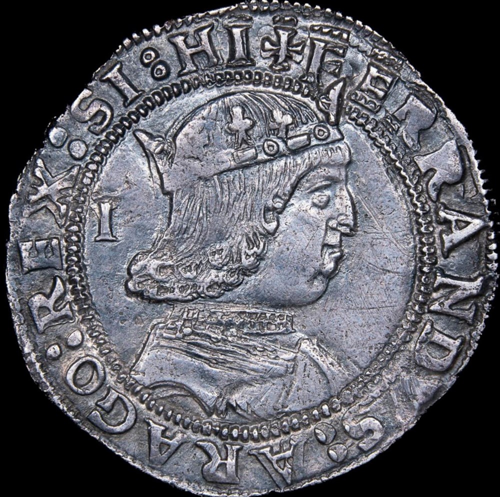 1 Coronato - Ferdinando I d'Aragona - nd (1458-94) monnaies europe medievale royaume de naples 1 coronato ferdinando i aragona nd 1458 94