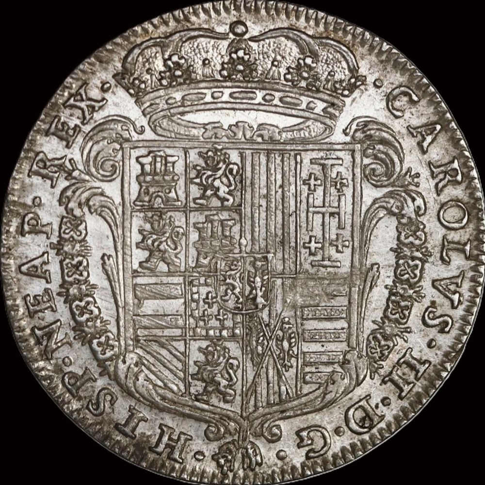 1 Tari - Carlo II - 1685 monnaies europe medievale royaume de naples 1 tari carlo ii 1685