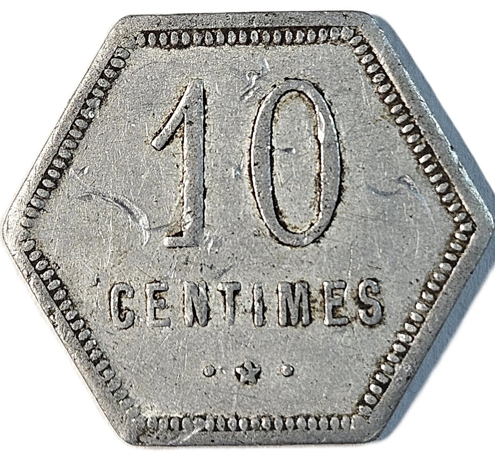 10 centimes - Ile de la Réunion - Monnaire de Nécessité - 1920 monnaies colonies francaises 10 centimes ile de la reunion monnaire de necessite 1920