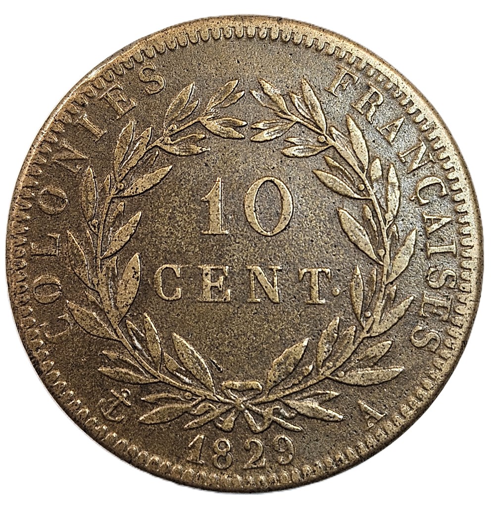 10 centimes - Charles X (1824 - 30) - 1829 - Paris monnaies colonies francaises 10 centimes charles x 1824 30 1829 paris