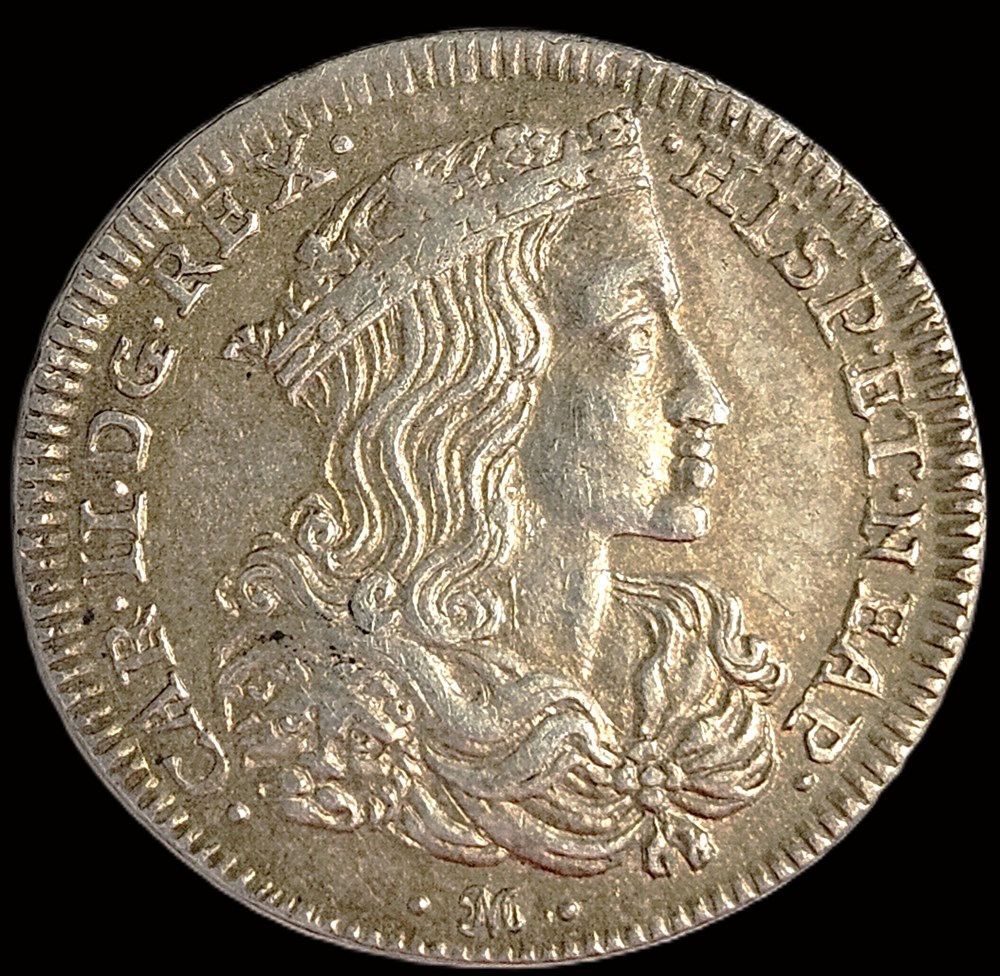monnaies europe medievale royaume de naples 1 tari 20 grana carlo ii 1691