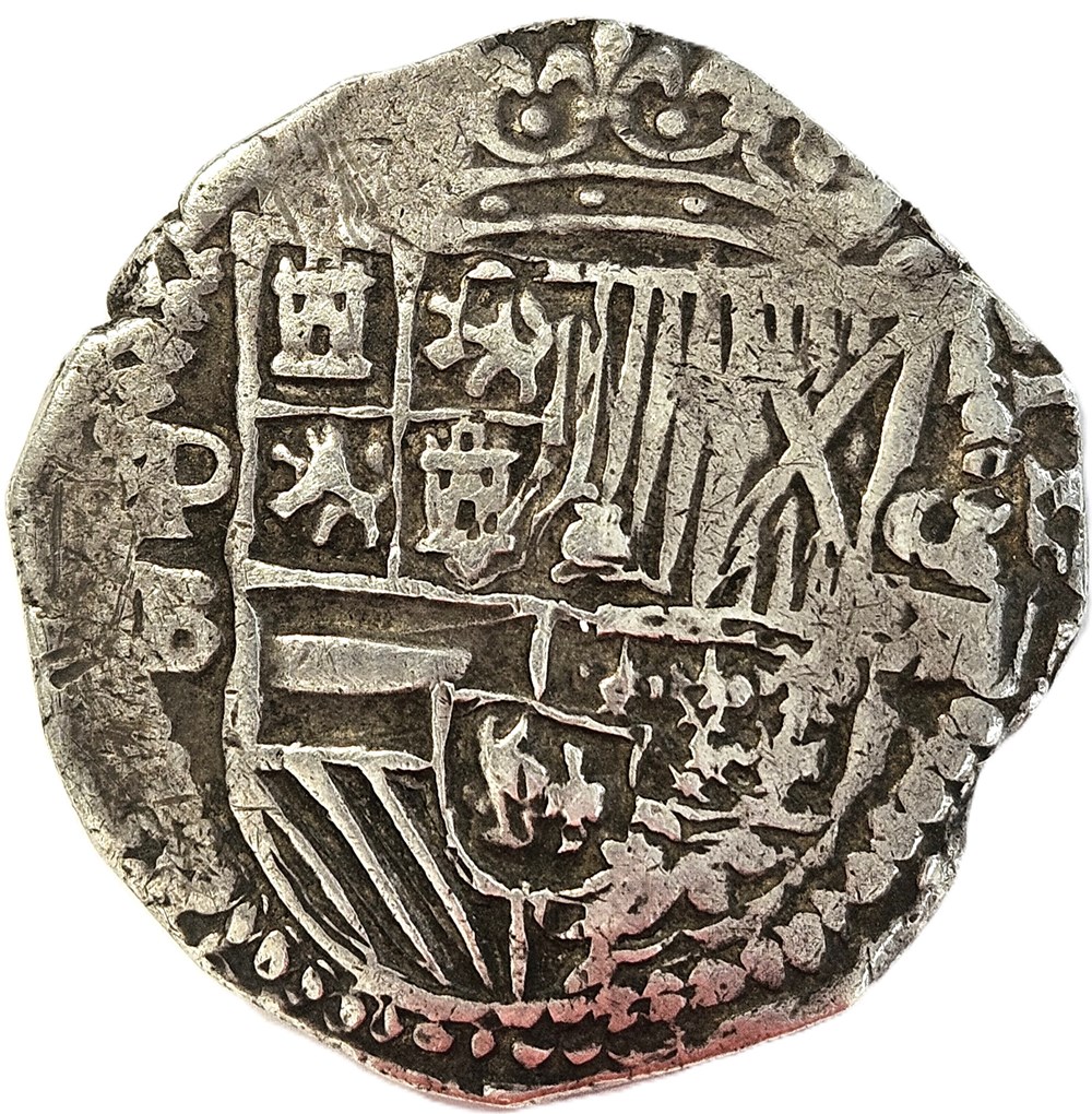 Potosi - Felipe II - 8 reales - nd (1589-92) - E monnaies colonies espagnoles potosi felipe ii 8 reales nd 1589 92 e