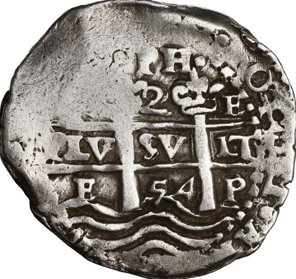 Potosi - Felipe IV - 2 Reales - 1654 - E monnaies colonies espagnoles potosi felipe iv 2 reales 1654 e