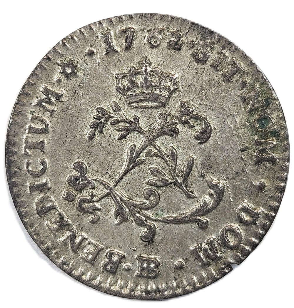 monnaies colonies francaises 2 sols de billon aux 2 l couronnes louis xv 1715 74 1762 strasbourg