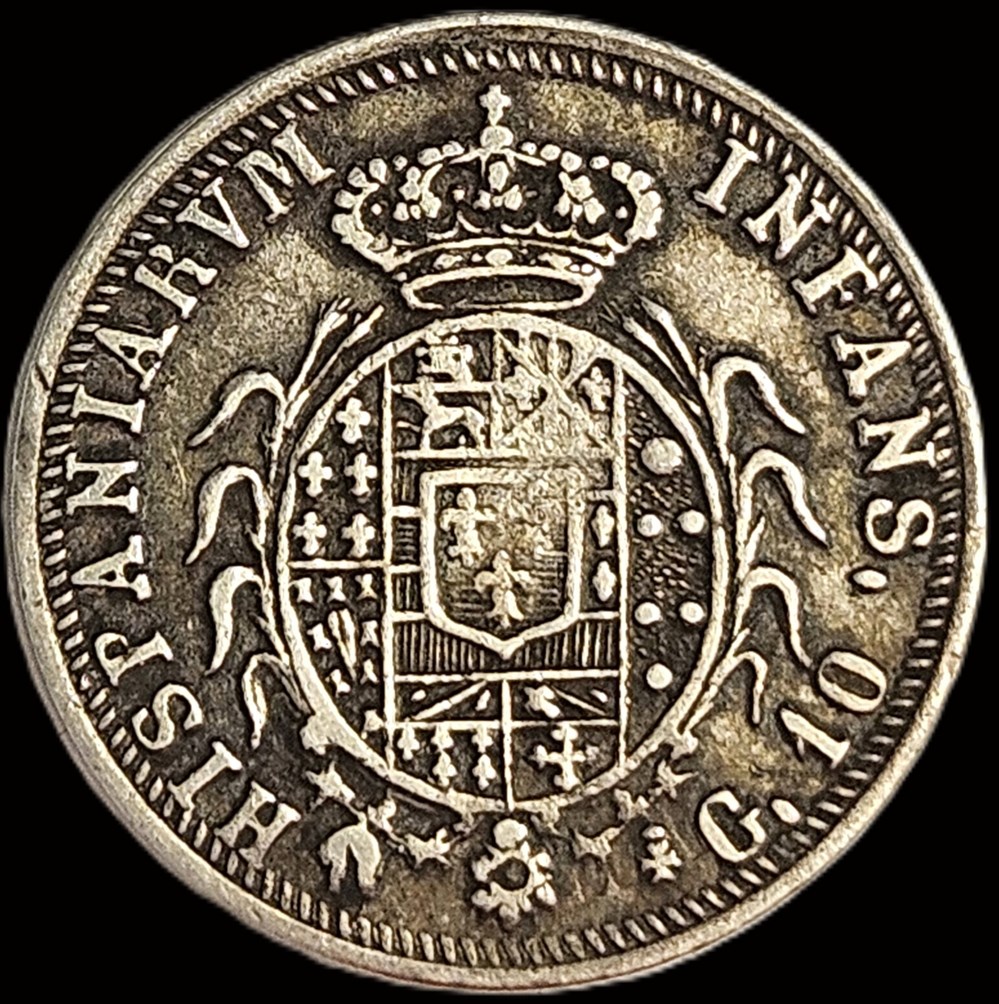 1 Carlino (10 Grana) - Ferdinando I - 1818 - Regno delle due Sicilie monnaies europe medievale royaume naples 1 carlino 10 grana ferdinando i 1818 regno delle due sicilie