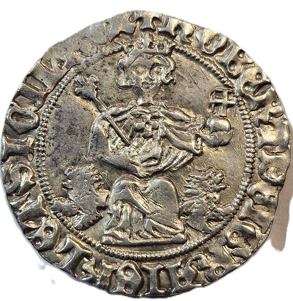 1 Gigliato - Roberto d'Angio - nd (1309 -43) monnaies europe medievale royaume de naples 1 gigliato roberto angio nd 1309 43
