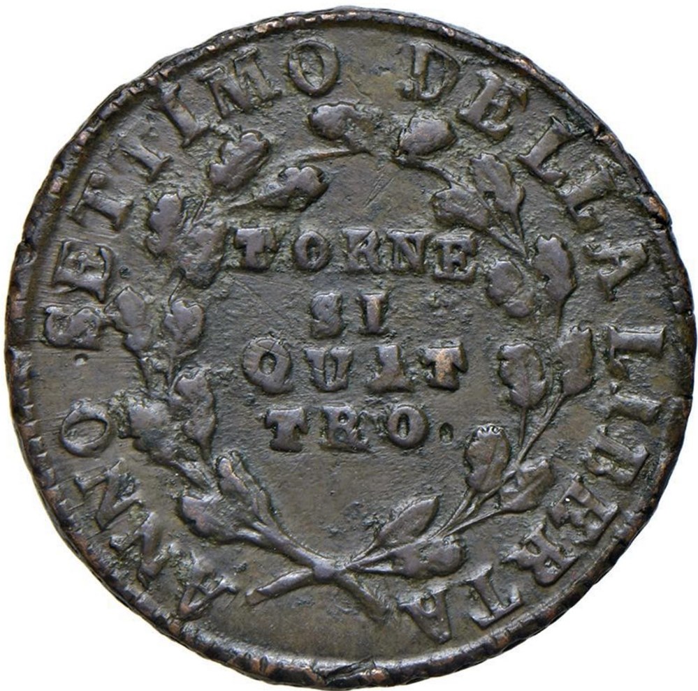 4 Tornesi - République Parthénopéenne - 1799 (an 7) monnaies europe medievale royaume de naples 4 tornesi republique parthenopeenne 1799 an 7