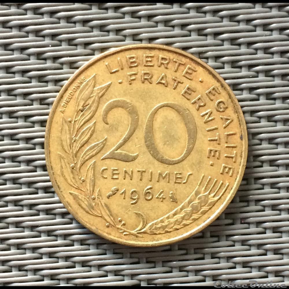 20 centimes 1964 marianne monnaie france moderne 20 centimes 1964 marianne