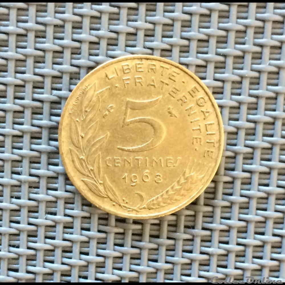 5 centimes 1968 marianne monnaie france moderne 5 centimes 1968 marianne