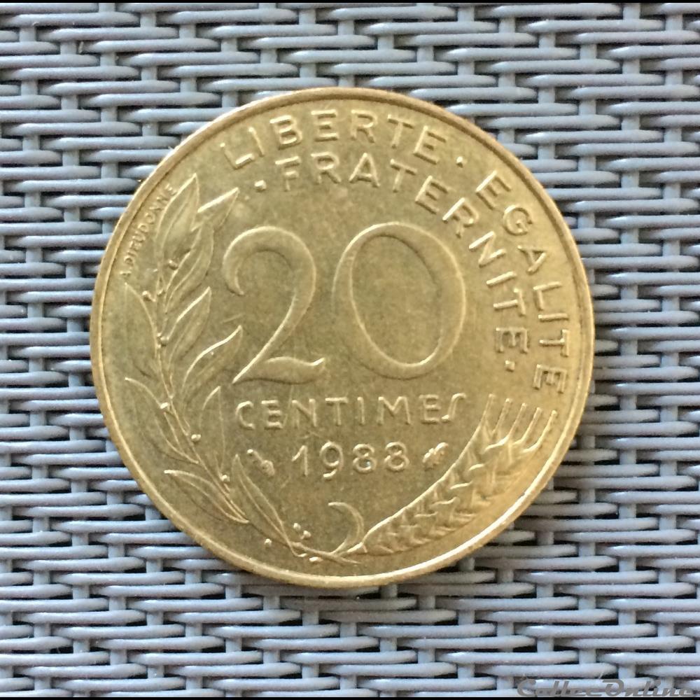 20 centimes 1988 marianne monnaie france moderne 20 centimes 1988 marianne