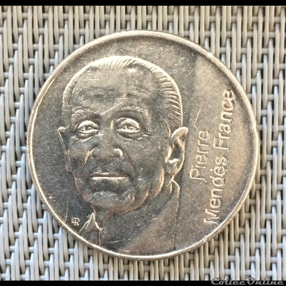 5 francs 1992 Pierre Mendes France monnaie moderne 5 francs 1992 pierre mendes france