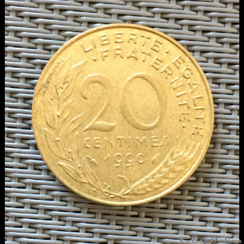 monnaie france moderne 20 centimes 1990 marianne