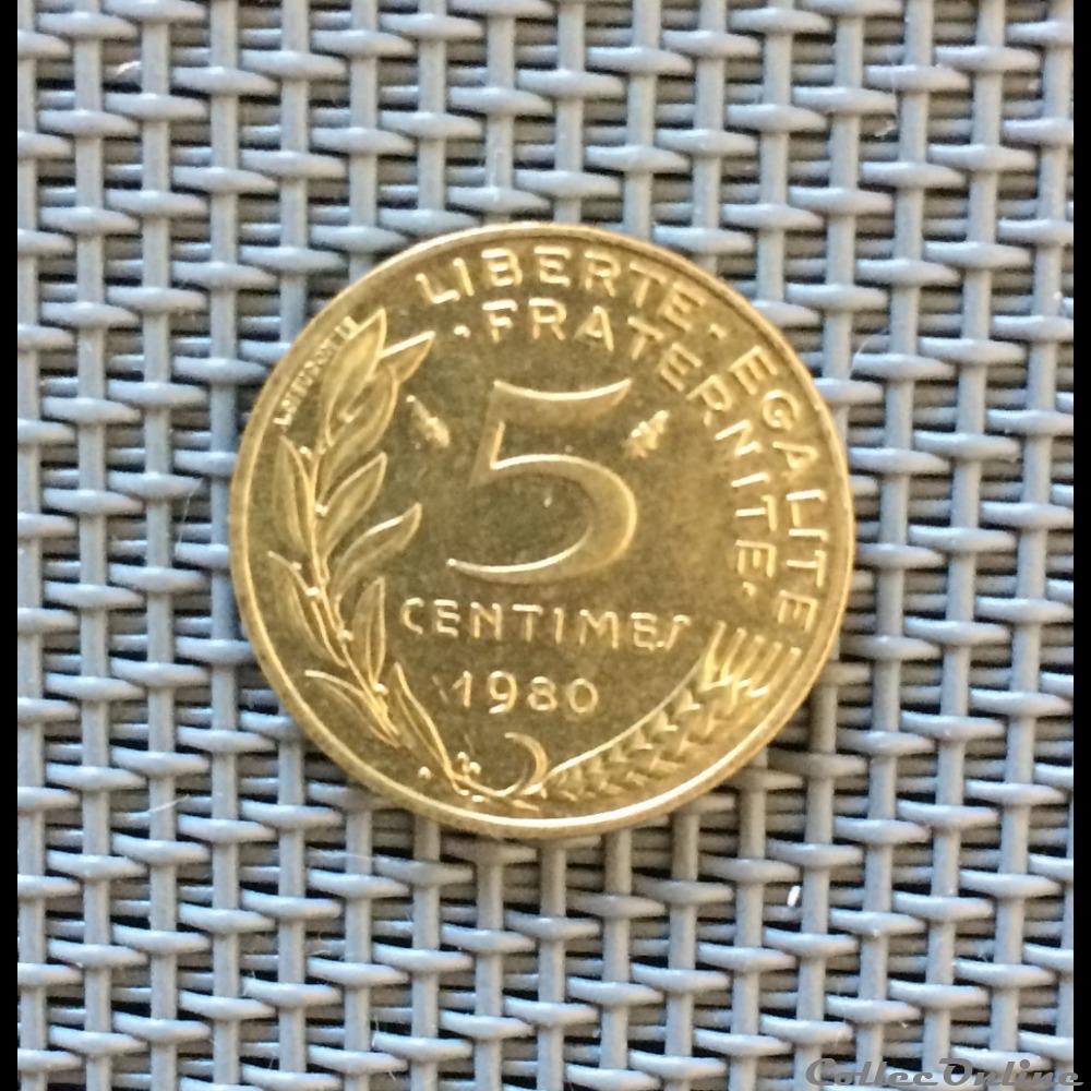 monnaie france moderne 5 centimes 1980 marianne