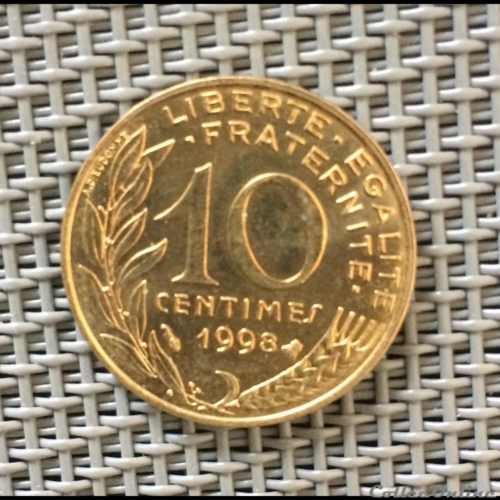 10 centimes 1998 marianne monnaie france moderne 10 centimes 1998 marianne