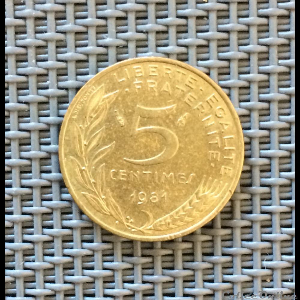 5 centimes 1981 marianne monnaie france moderne 5 centimes 1981 marianne