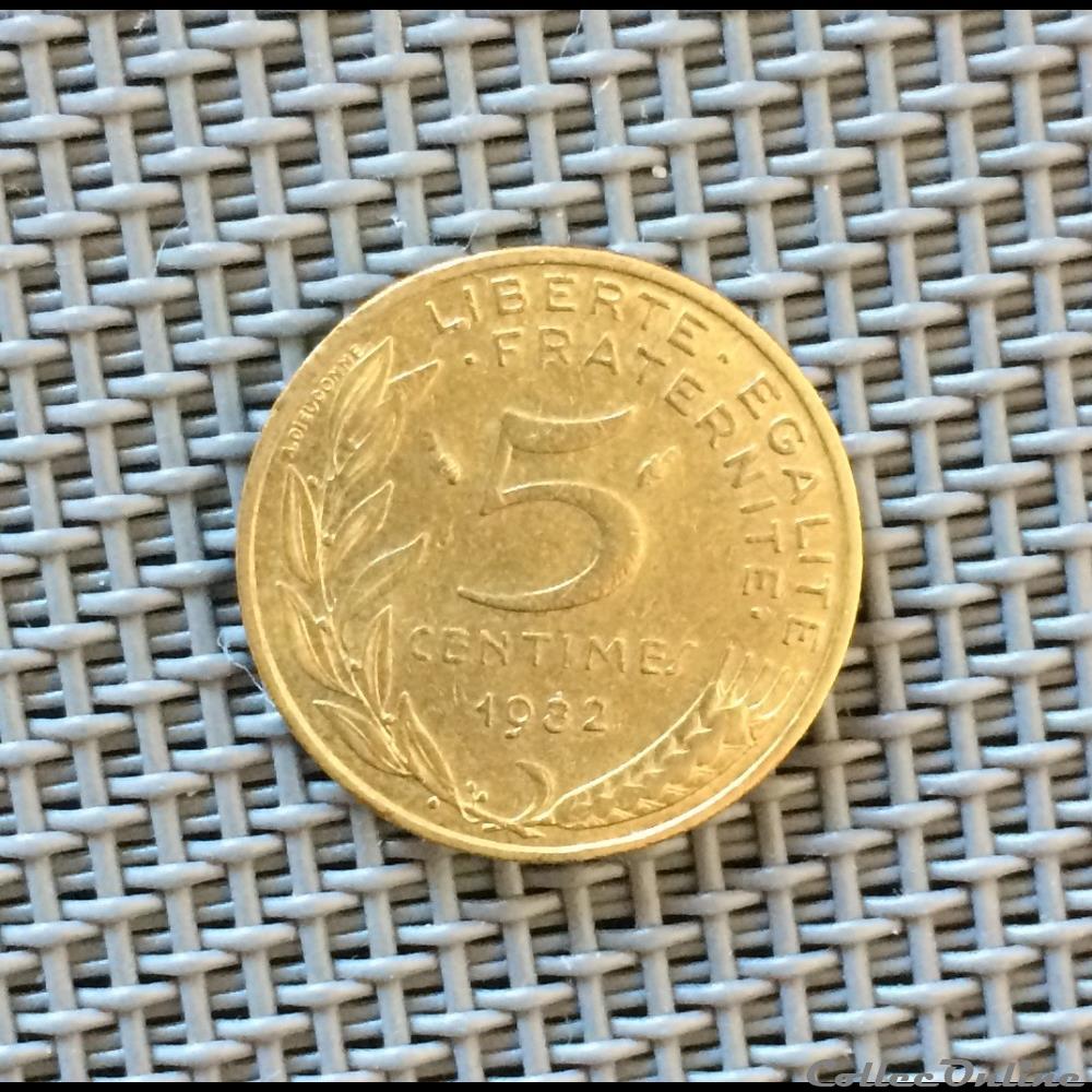 monnaie france moderne 5 centimes 1982 marianne