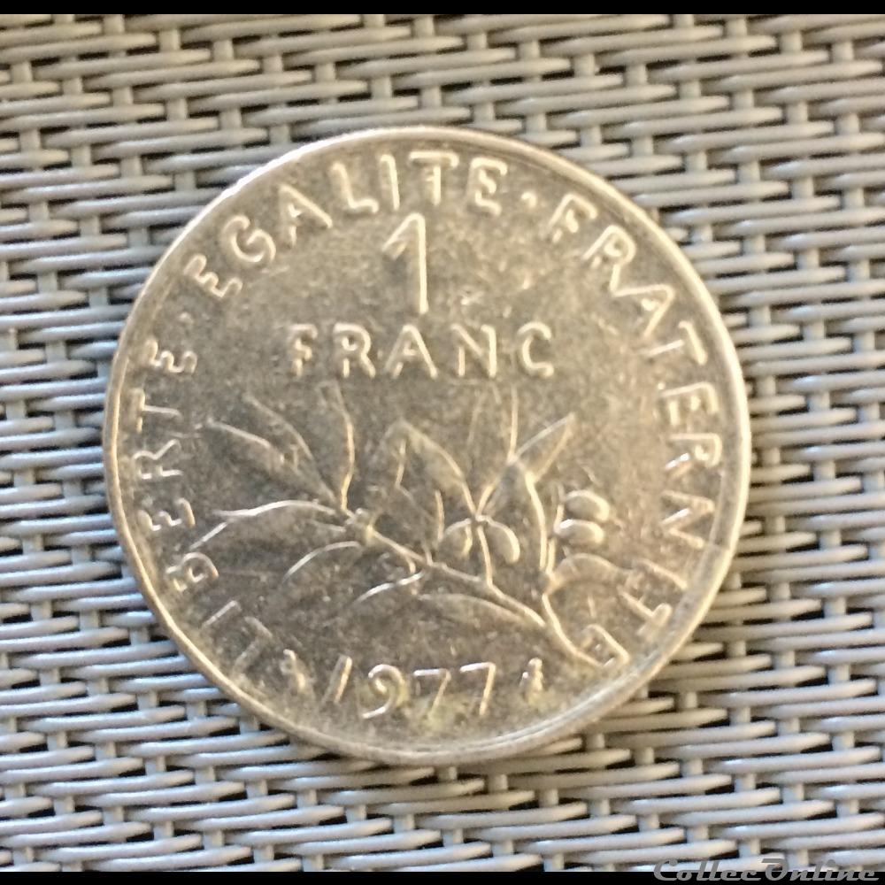 1 franc 1977 semeuse monnaie france moderne 1 franc 1977 semeuse