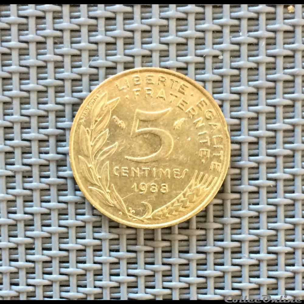 5 centimes 1988 marianne monnaie france moderne 5 centimes 1988 marianne