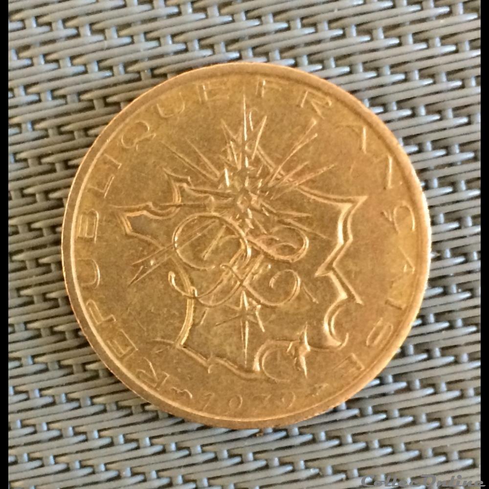 10 francs 1979 (type A tranche lisible france en haut) monnaie moderne 10 francs 1979 type a tranche lisible france en haut