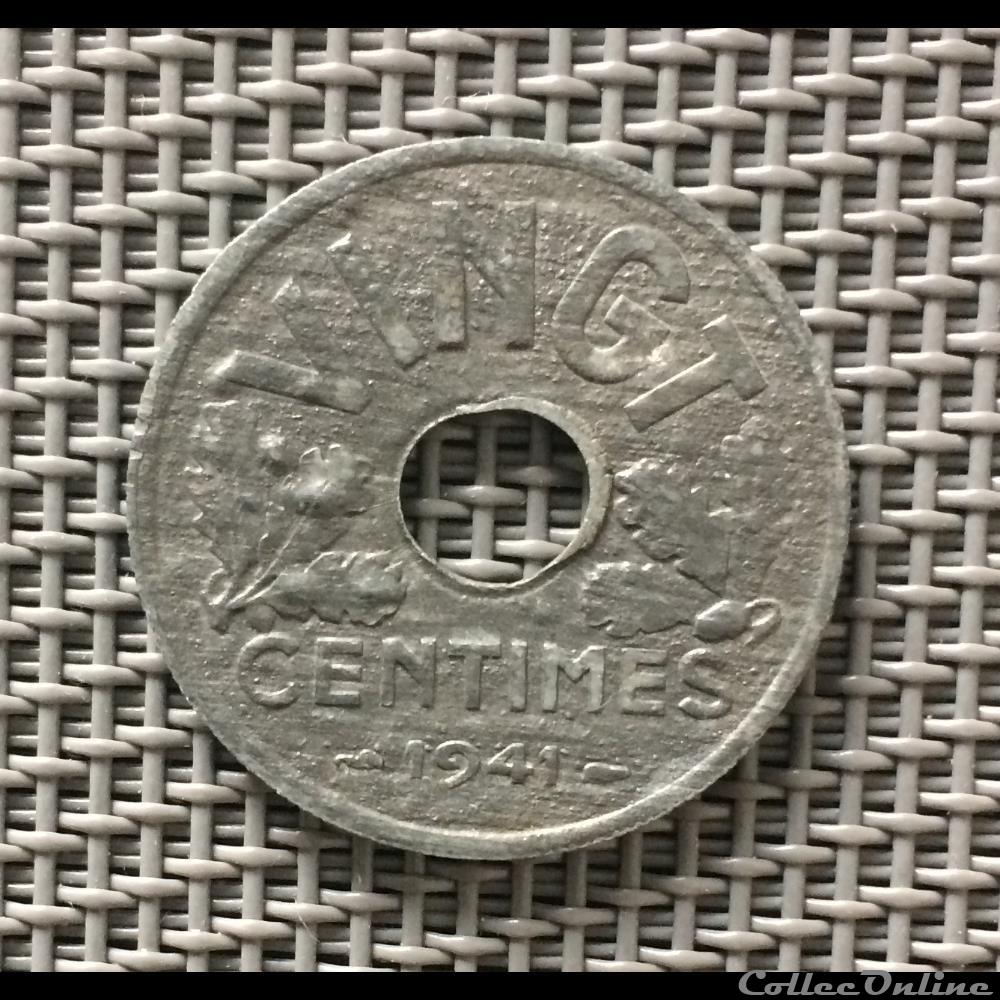 20 centimes 1941 VINGT état francais striures fines monnaie france moderne 20 centimes 1941 vingt etat francais striures fines