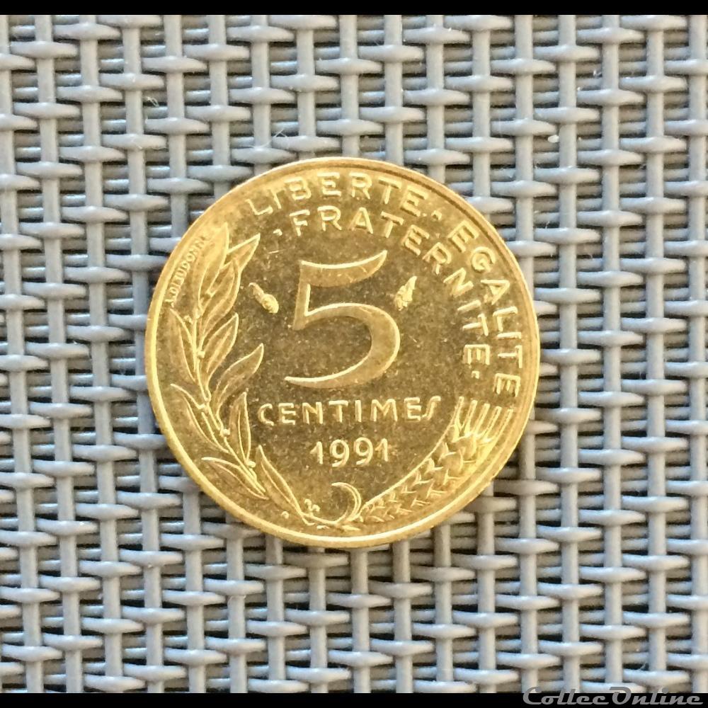 monnaie france moderne 5 centimes 1991 marianne