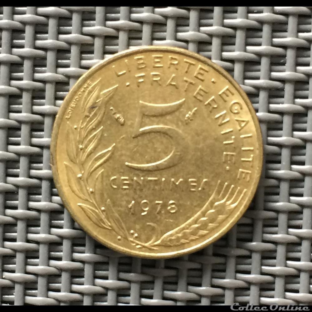 monnaie france moderne 5 centimes 1978 marianne