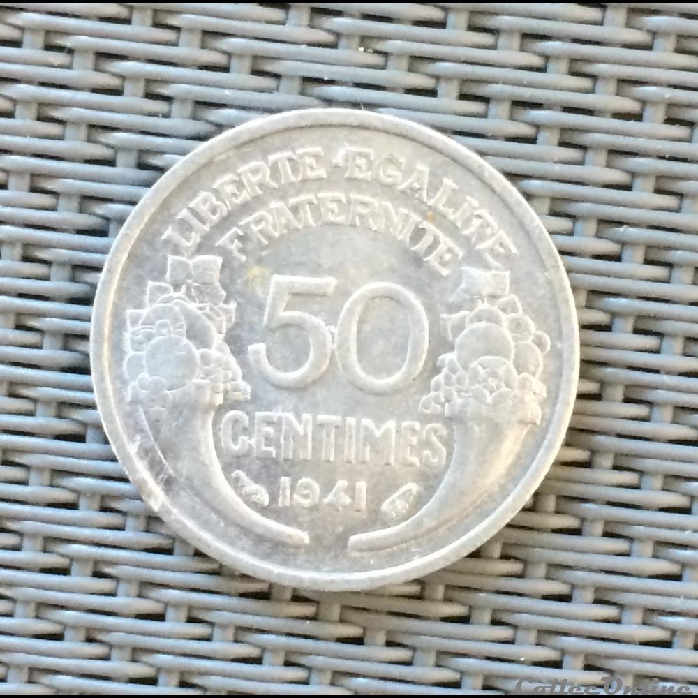 50 centimes 1941 légère monnaie france moderne 50 centimes 1941 legere