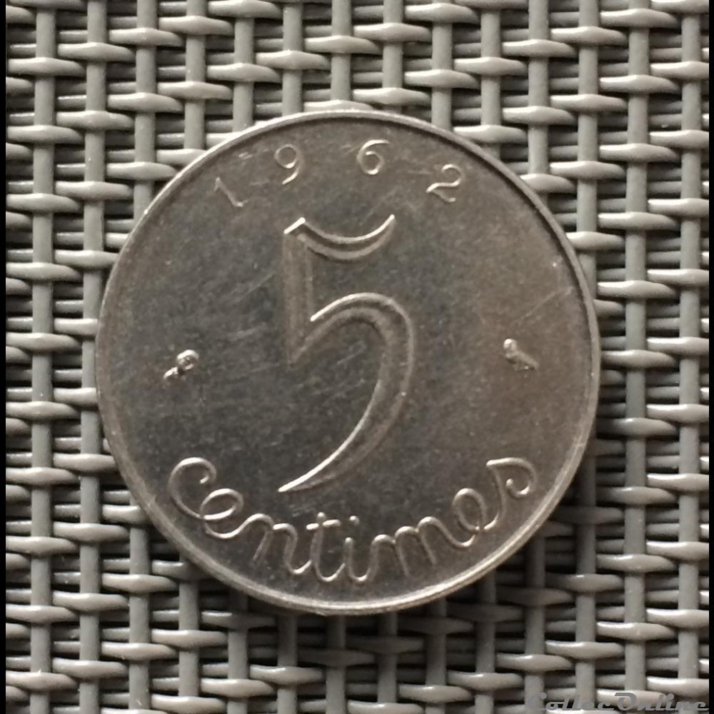 5 centimes 1962 épi monnaie france moderne 5 centimes 1962 epi