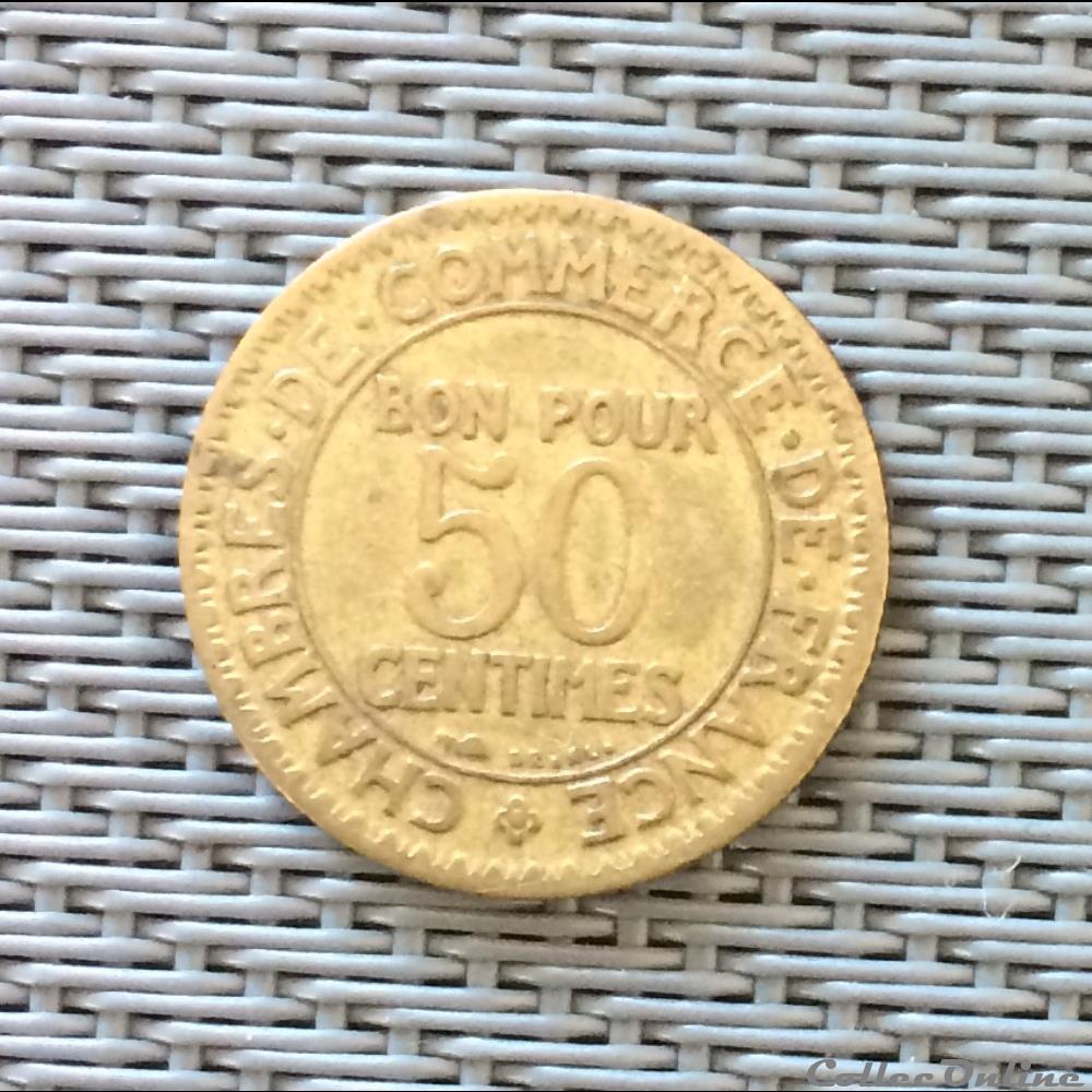 50 centimes 1922 chambre de commerce monnaie france moderne 50 centimes 1922 chambre de commerce