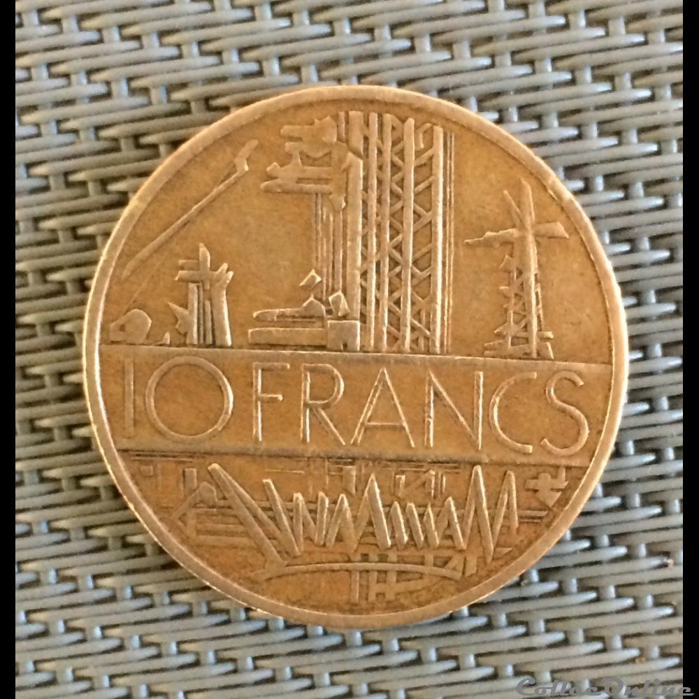 10 francs 1976 (type B tranche lisible 10 francs en haut) monnaie france moderne 10 francs 1976 type b tranche lisible 10 francs en haut
