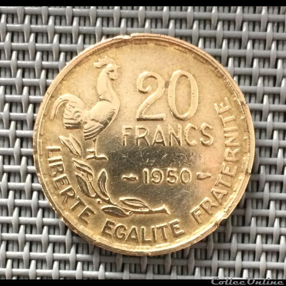 20 francs 1950 3 plumes monnaie france moderne 20 francs 1950 3 plumes