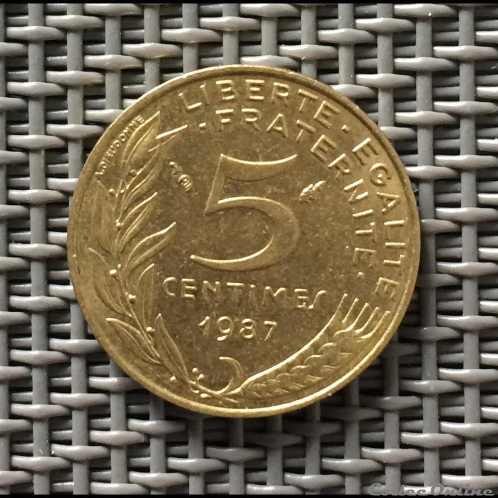 5 centimes 1987 marianne monnaie france moderne 5 centimes 1987 marianne