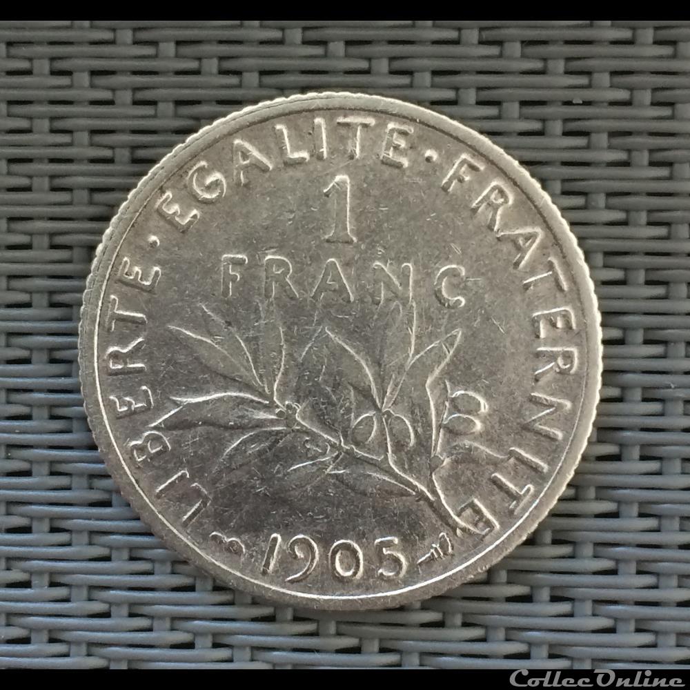 1 franc 1905 semeuse monnaie france moderne 1 franc 1905 semeuse