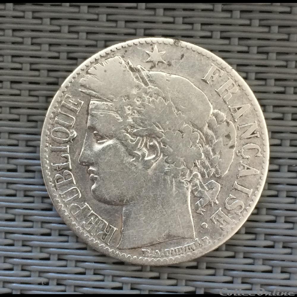 1 franc 1872 Cérès petit A monnaie france moderne 1 franc 1872 ceres petit a