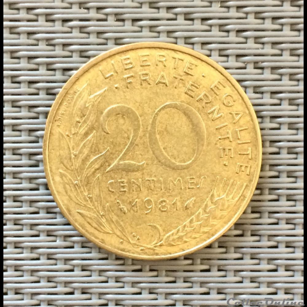 20 centimes 1981 marianne monnaie france moderne 20 centimes 1981 marianne