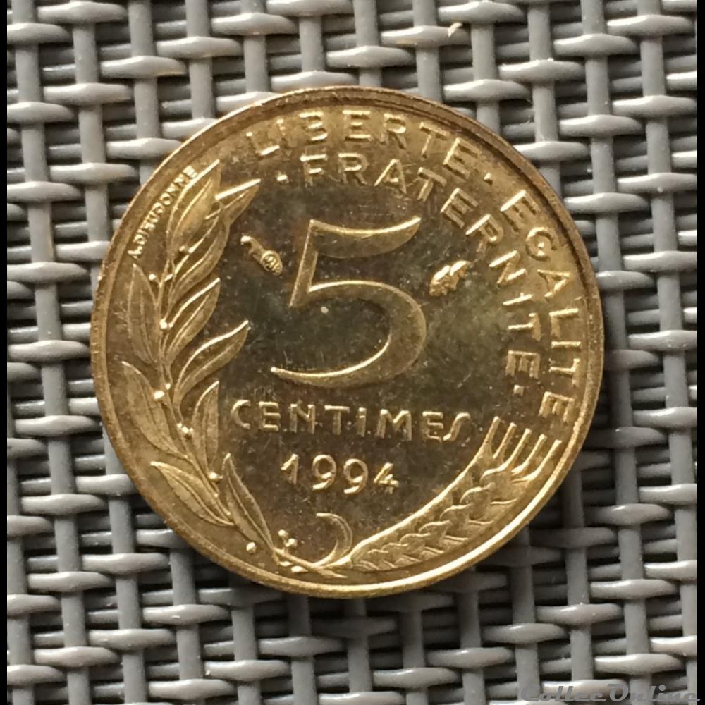 5 centimes 1994 marianne dauphin monnaie france moderne 5 centimes 1994 marianne dauphin