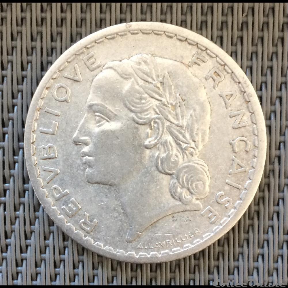 5 francs 1945 Lavrillier (fine) monnaie france moderne 5 francs 1945 lavrillier fine