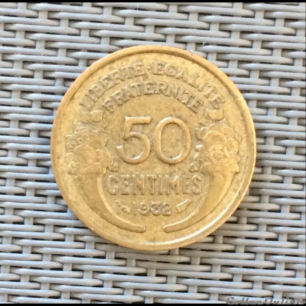 50 centimes 1932 Morlon (9 et 2 fermés) monnaie france moderne 50 centimes 1932 morlon 9 et 2 fermes