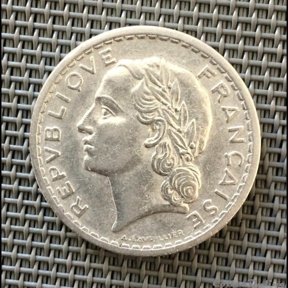 5 francs 1945 Lavrillier monnaie france moderne 5 francs 1945 lavrillier