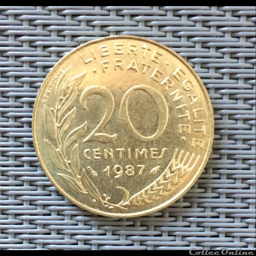 monnaie france moderne 20 centimes 1987 marianne