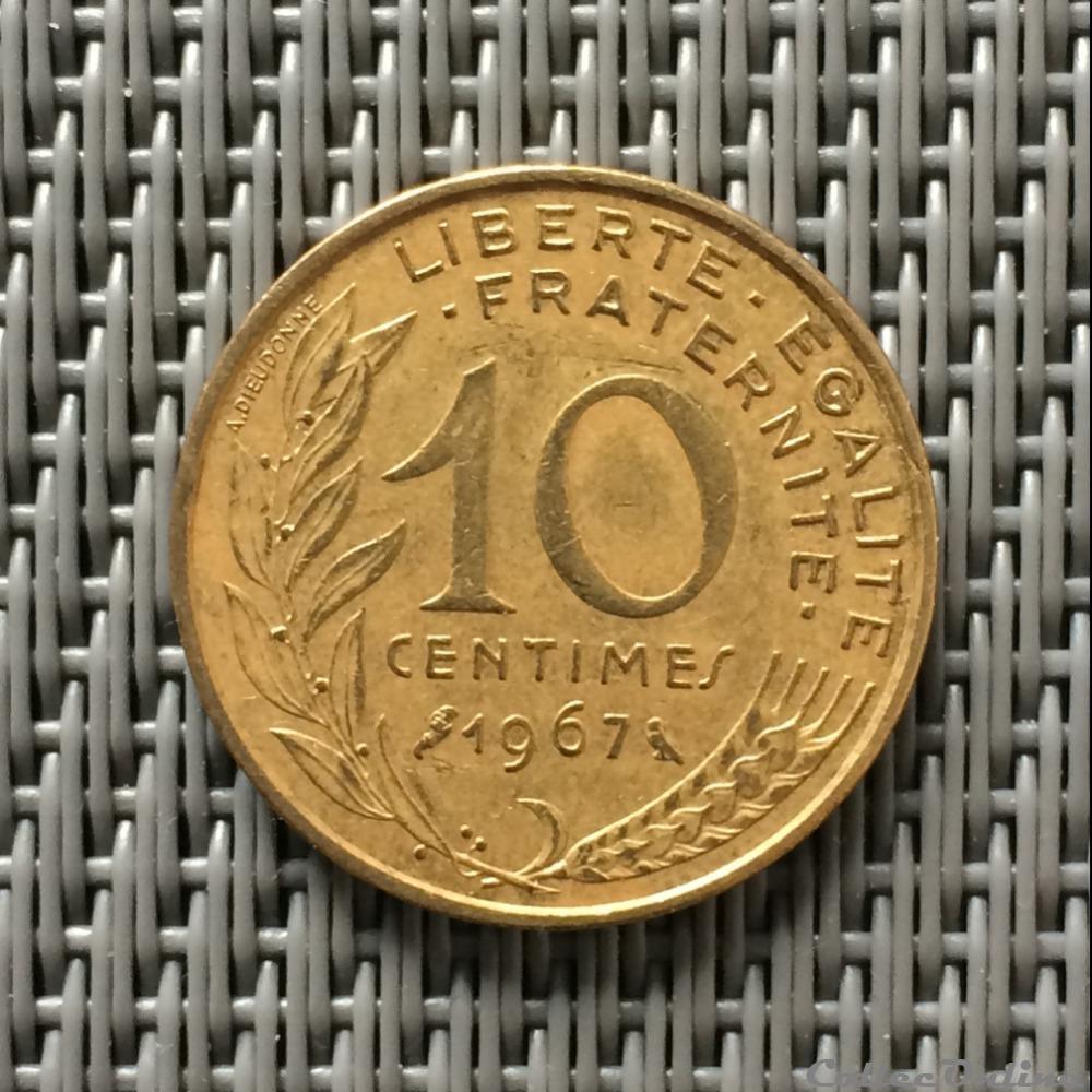 10 Centimes 1967 Marianne Coins World France Cinquième République